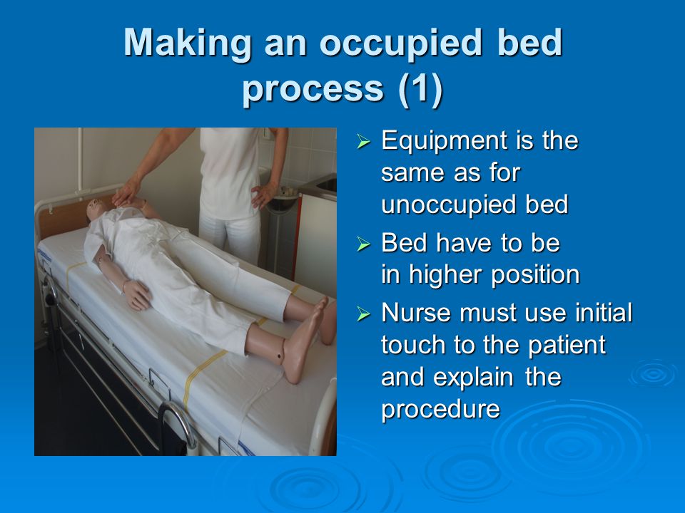 Making hospital beds (2) occupied bed - ppt video online download