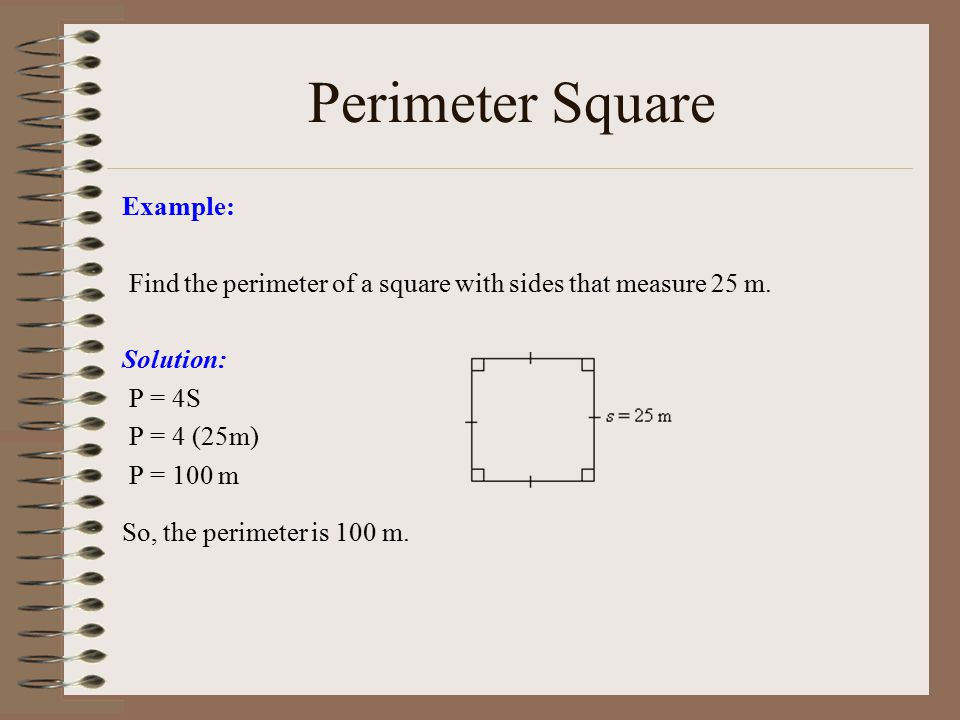 Perimeter Square Example: