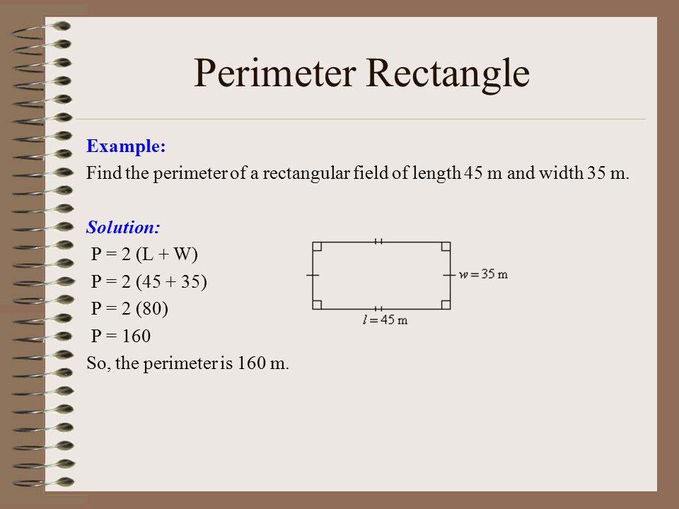 Perimeter Rectangle Example: