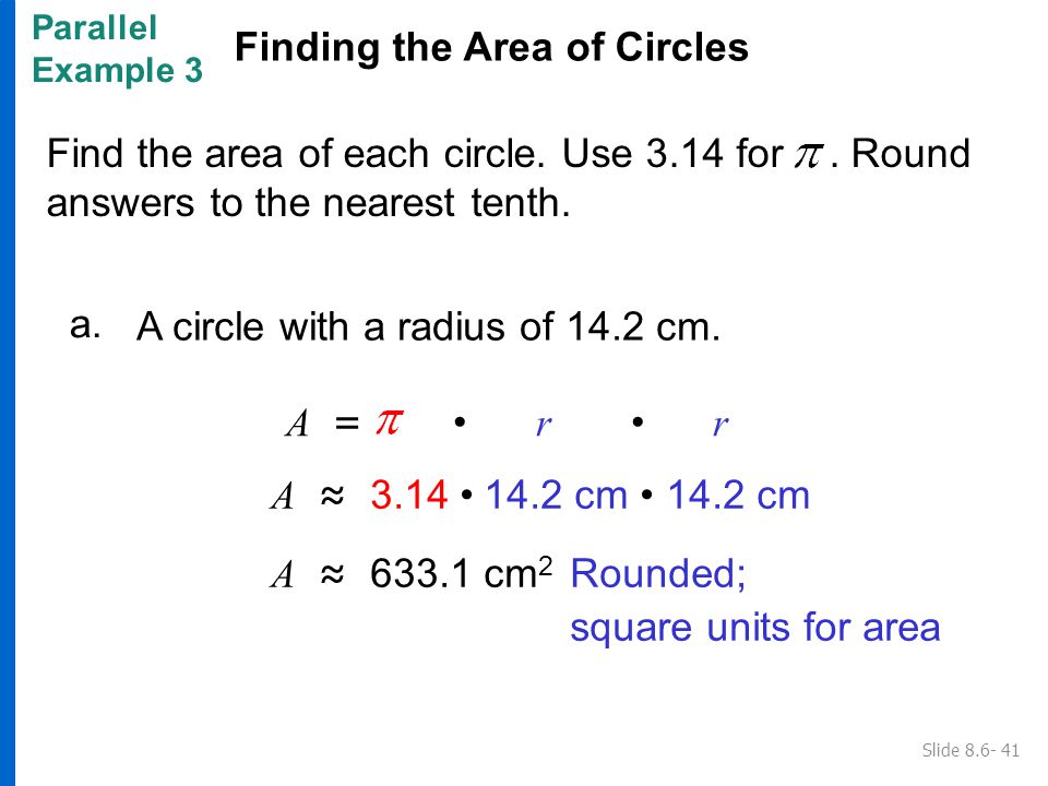 Finding the Area of Circles