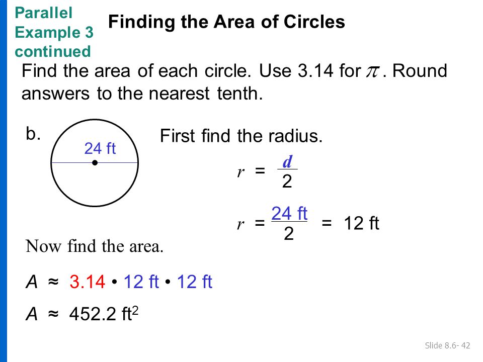 Finding the Area of Circles
