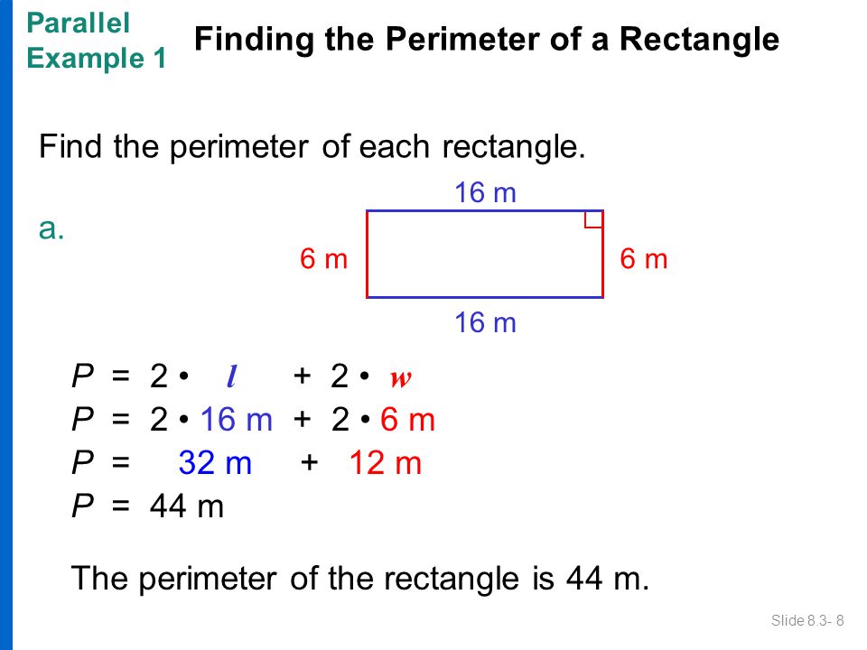 Finding the Perimeter of a Rectangle