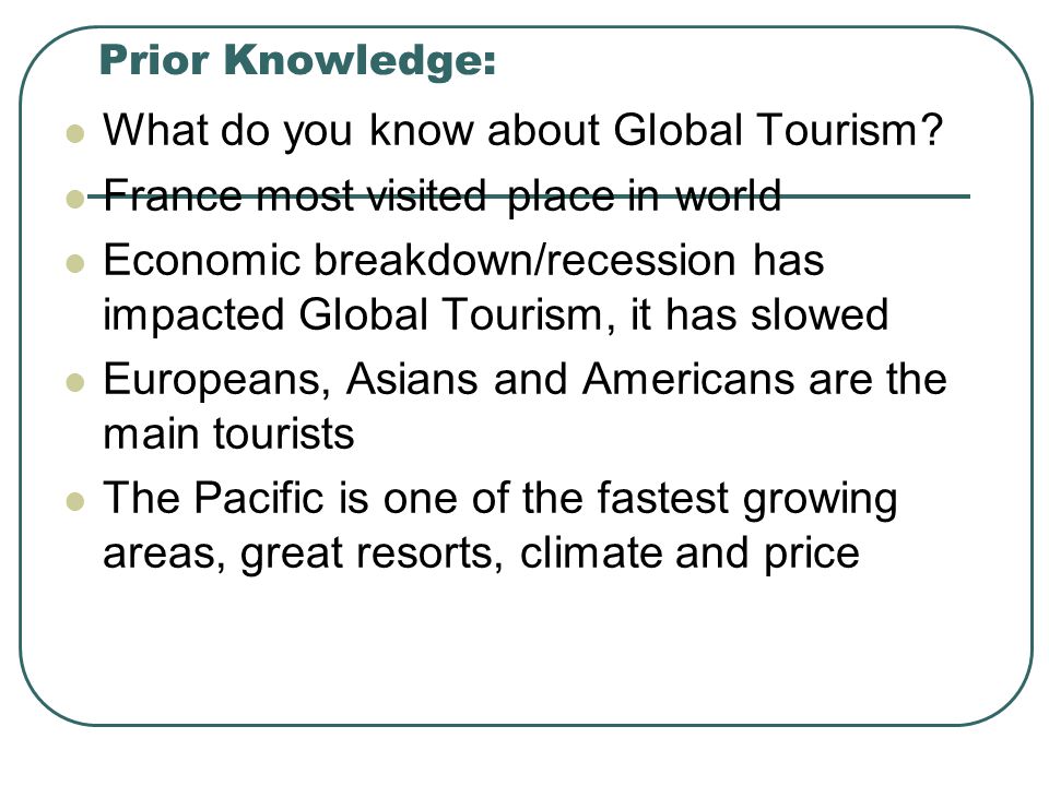 What do you know about Global Tourism