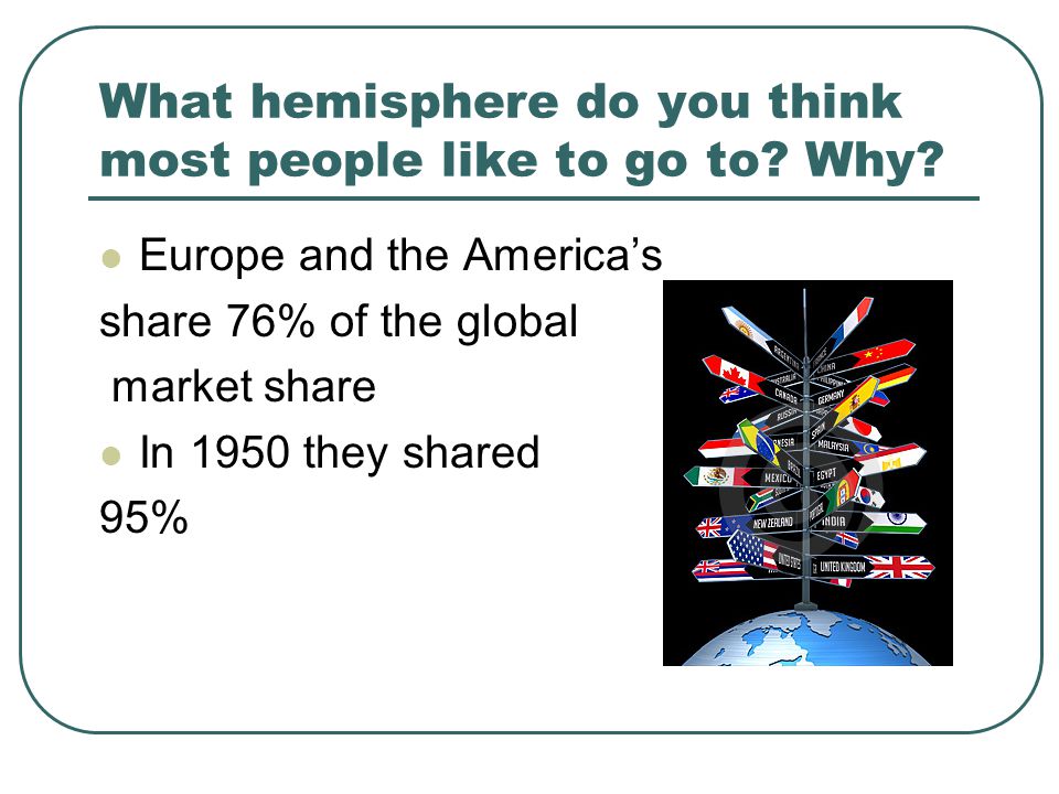What hemisphere do you think most people like to go to Why