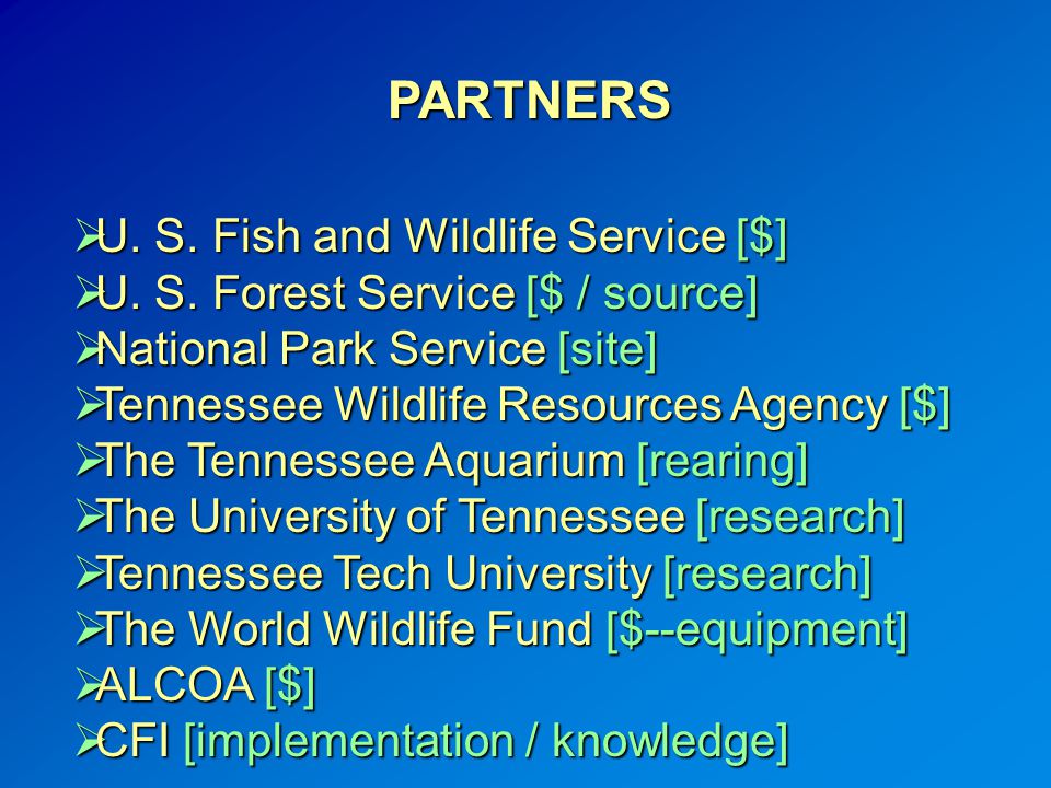 PARTNERS U. S. Fish and Wildlife Service [$]