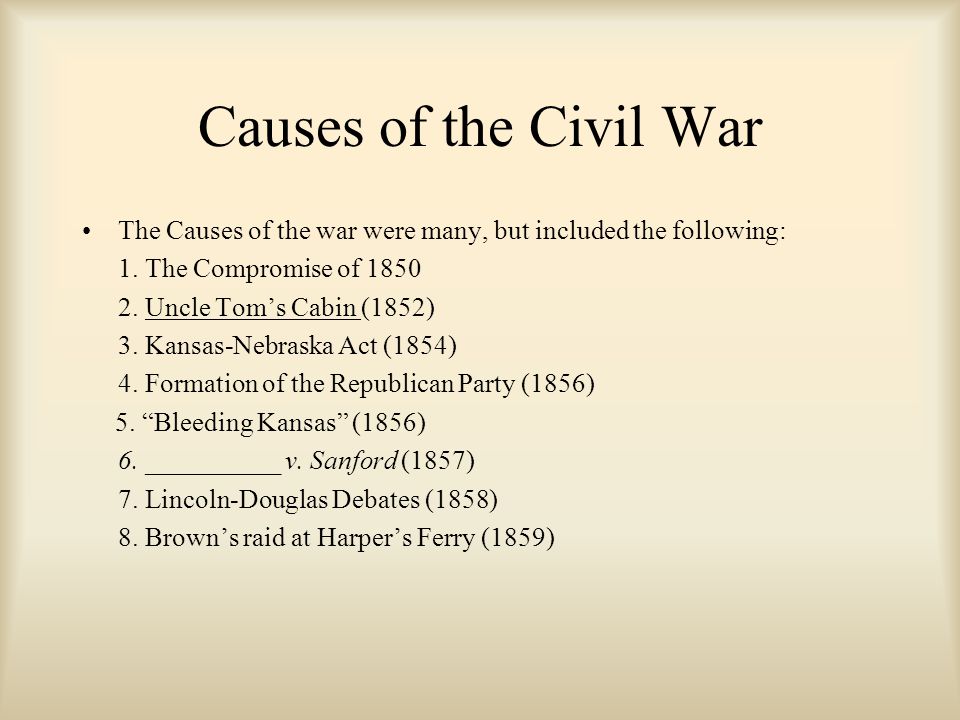 what was the main cause of the american civil war