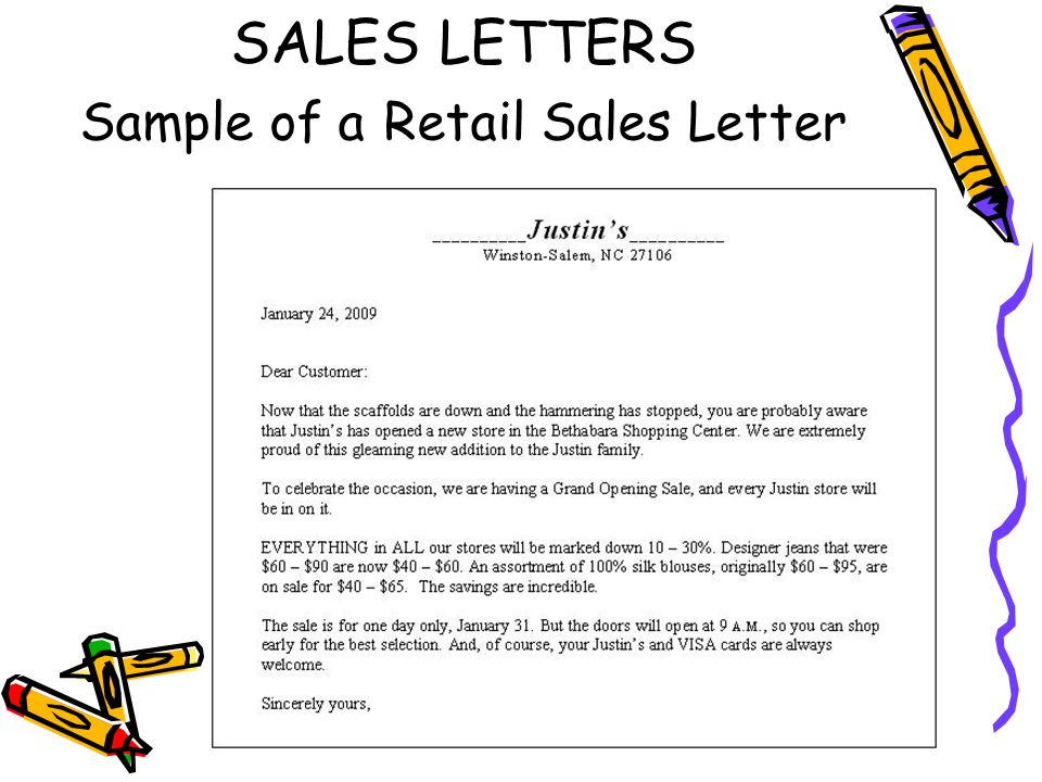 Persuasive Sales Letter Examples from slideplayer.com