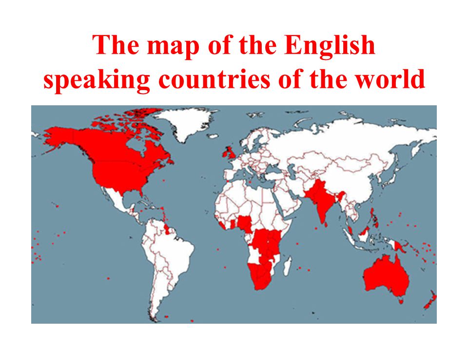 Resultado de imagen de ENGLISH SPEAKING COUNTRIES MAP