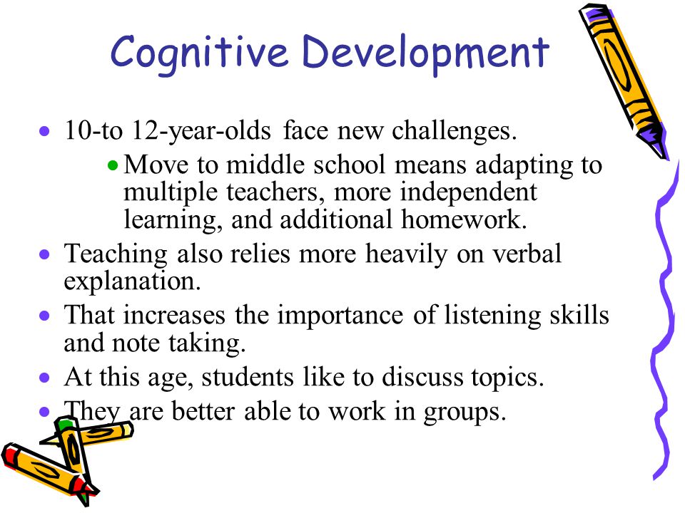 middle school cognitive development