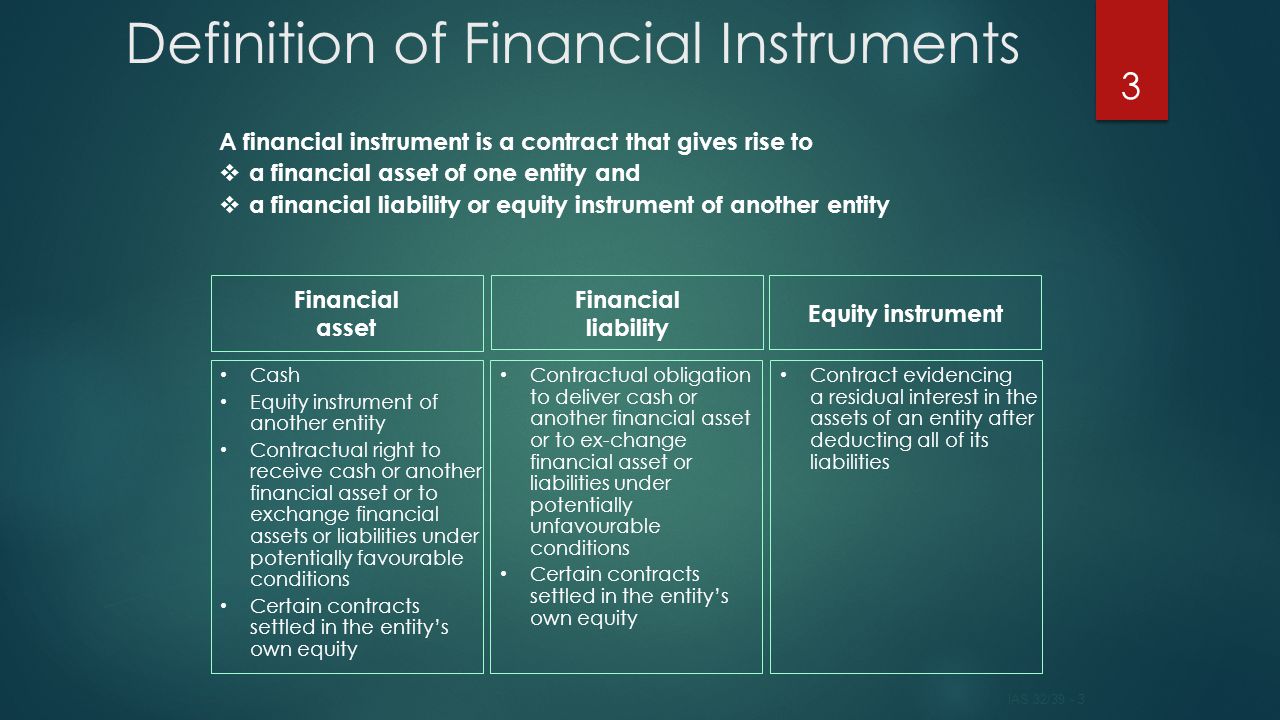 IAS 32 : PRESENTATION OF FINANCIAL INSTRUMENTS - ppt video online download