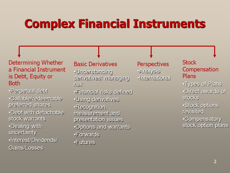 Chapter 16 Complex Financial Instruments - ppt download