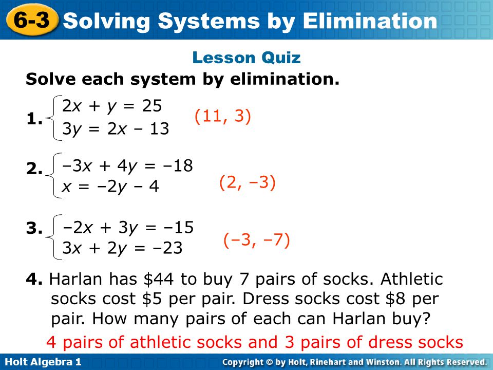 Solving Systems By Elimination Ppt Download Solving Systems By Elimination Ppt Download