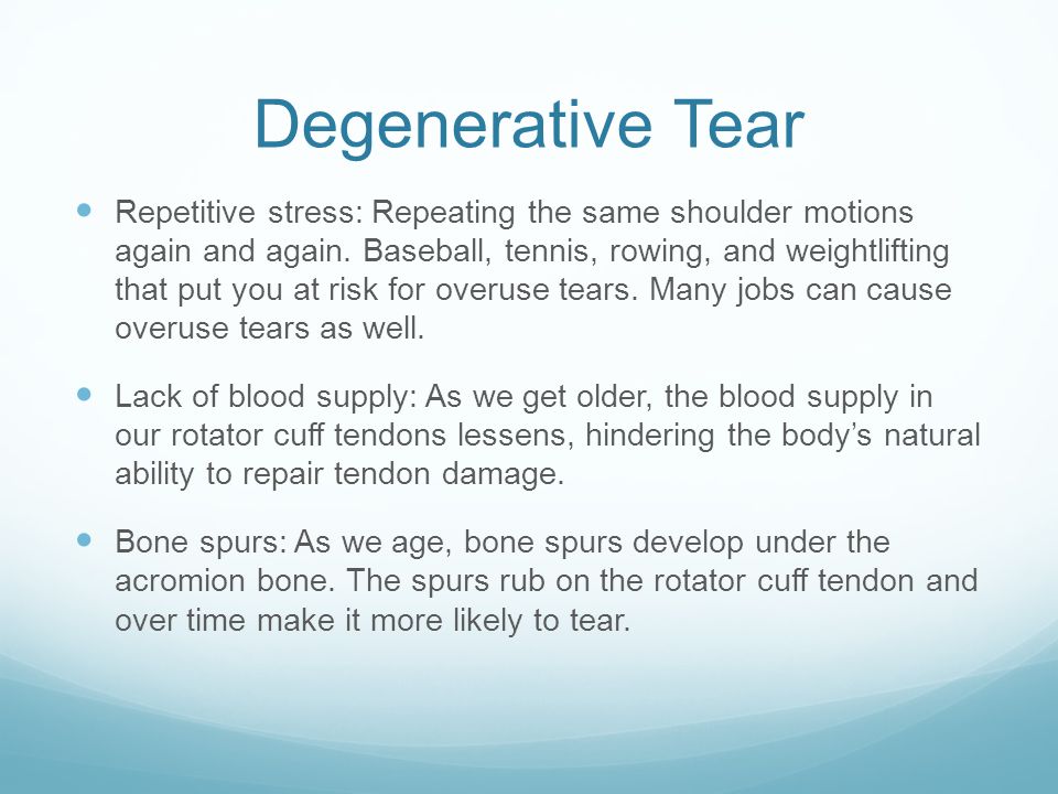 Degenerative Tear