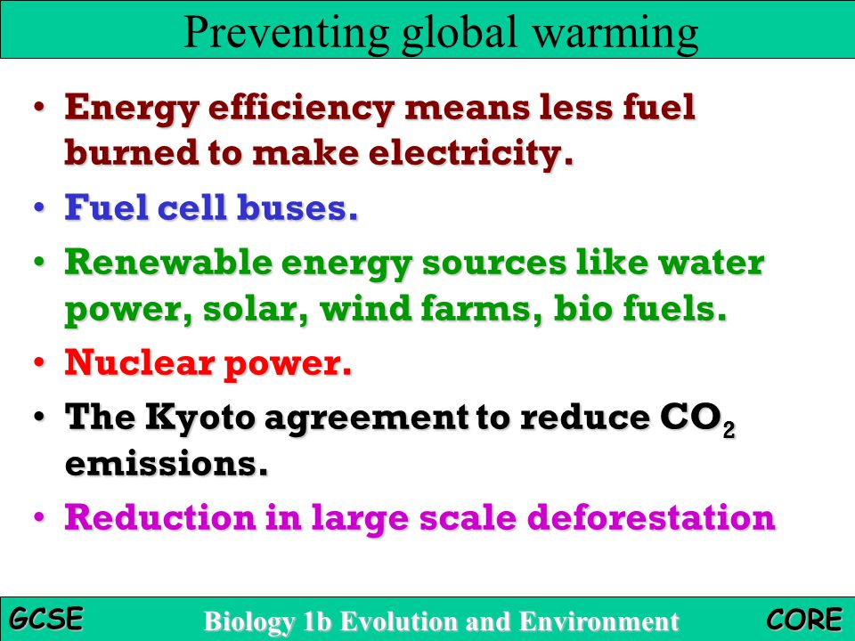 Preventing global warming