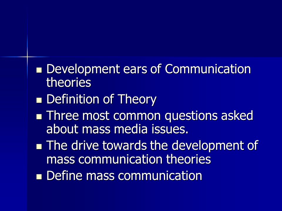 three types of communication theories