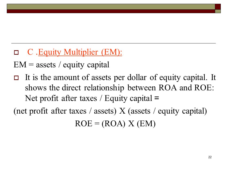 C. Equity Multiplier (EM):