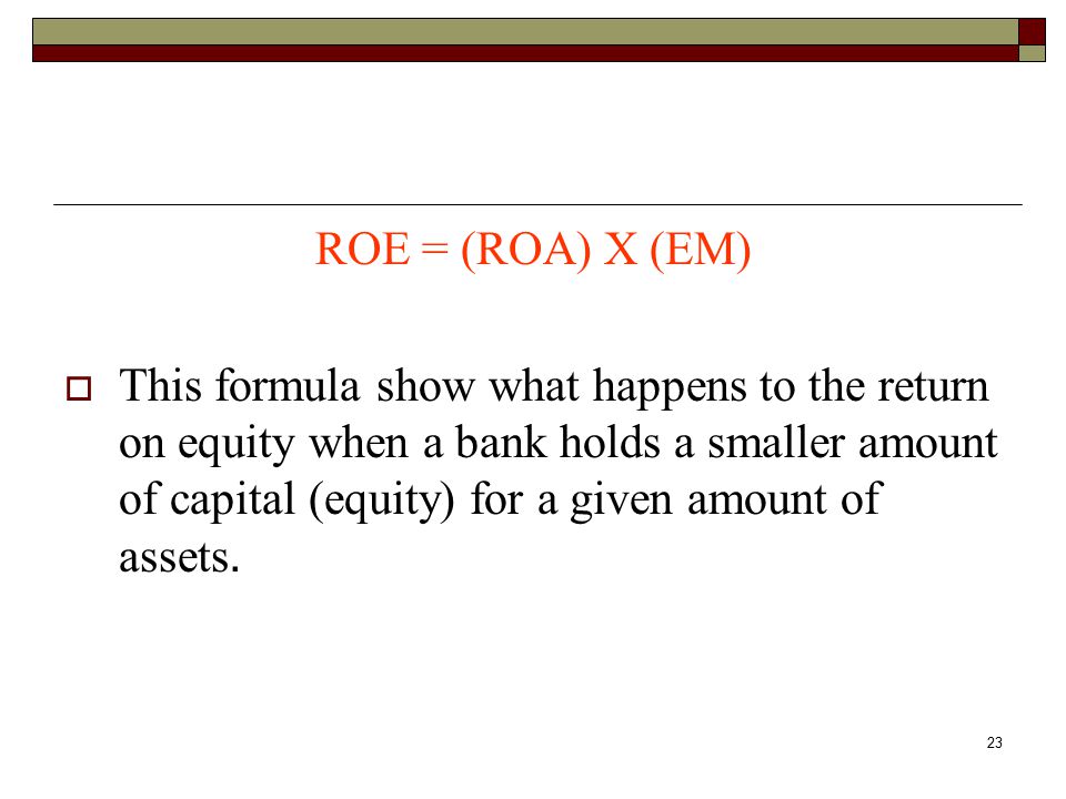 ROE = (ROA) X (EM)