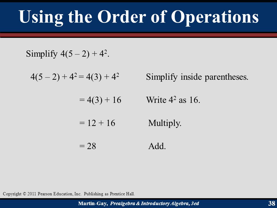 Using the Order of Operations