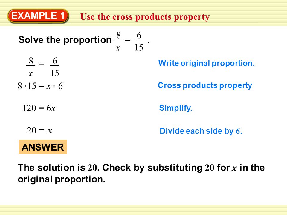 2 7 Solve Proportions Using Cross Products Ppt Download