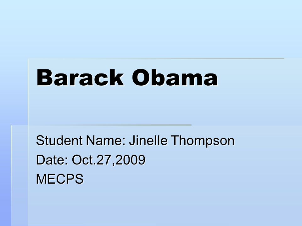 Student Name: Jinelle Thompson Date: Oct.27,2009 MECPS