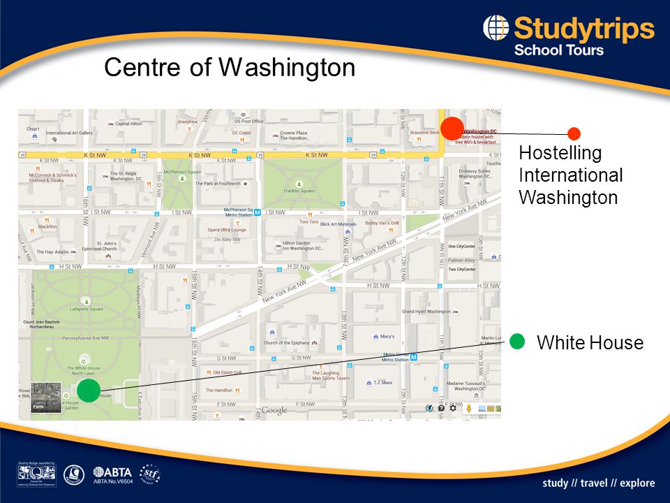 Centre of Washington Hostelling International Washington White House