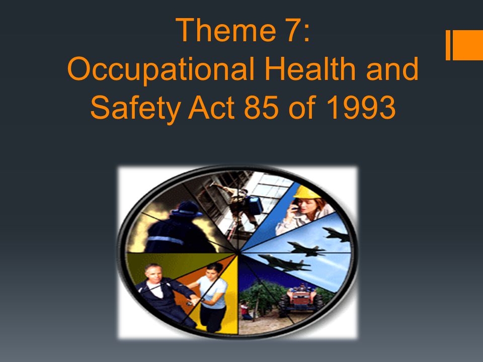 Theme 7: Occupational Health and Safety Act 85 of 1993