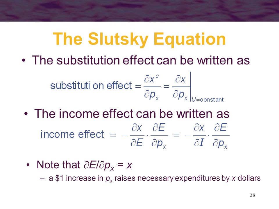 INCOME AND SUBSTITUTION EFFECTS - ppt video online download