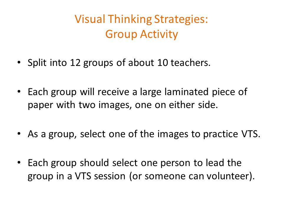 Visual Thinking Strategies: Group Activity