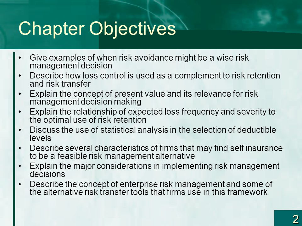 examples of risk management techniques
