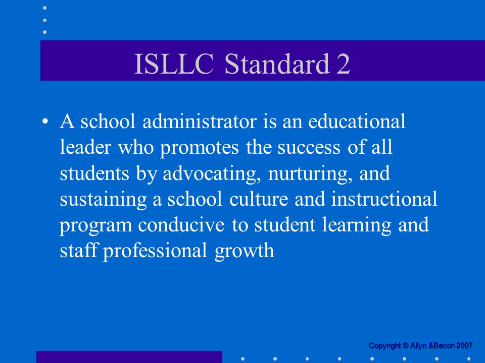 ISLLC Standard 2
