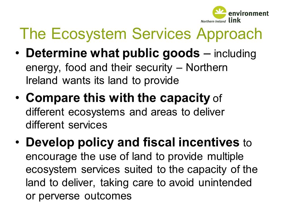 The Ecosystem Services Approach