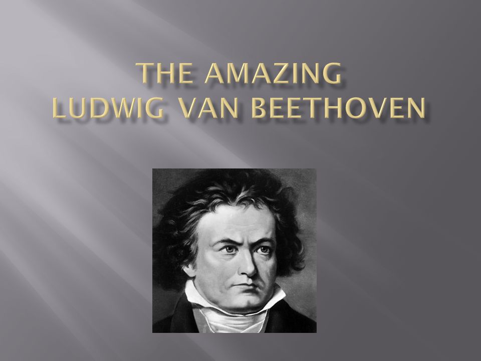 THE AMAZING Ludwig van beethoven