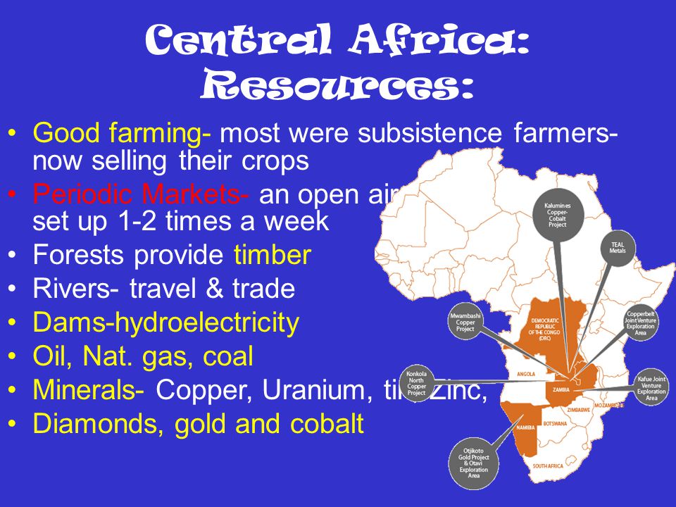 Central Africa: Resources: