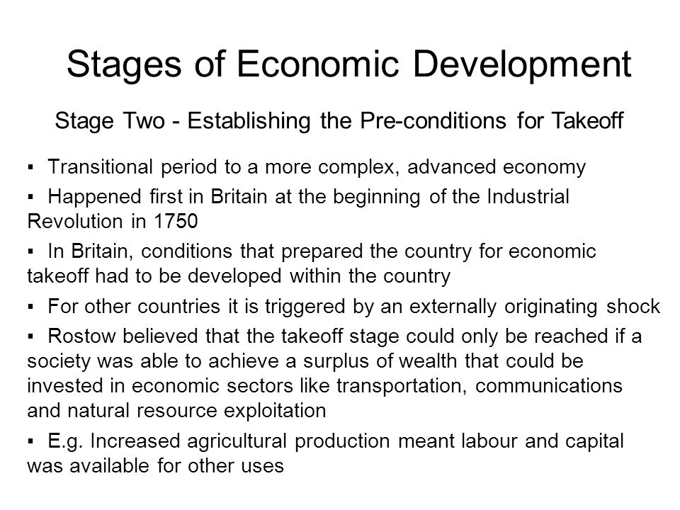 the stages of economic development