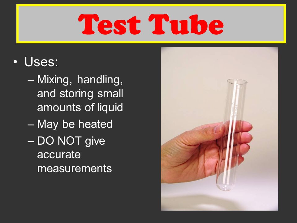Test Tube Test Tubes Uses: