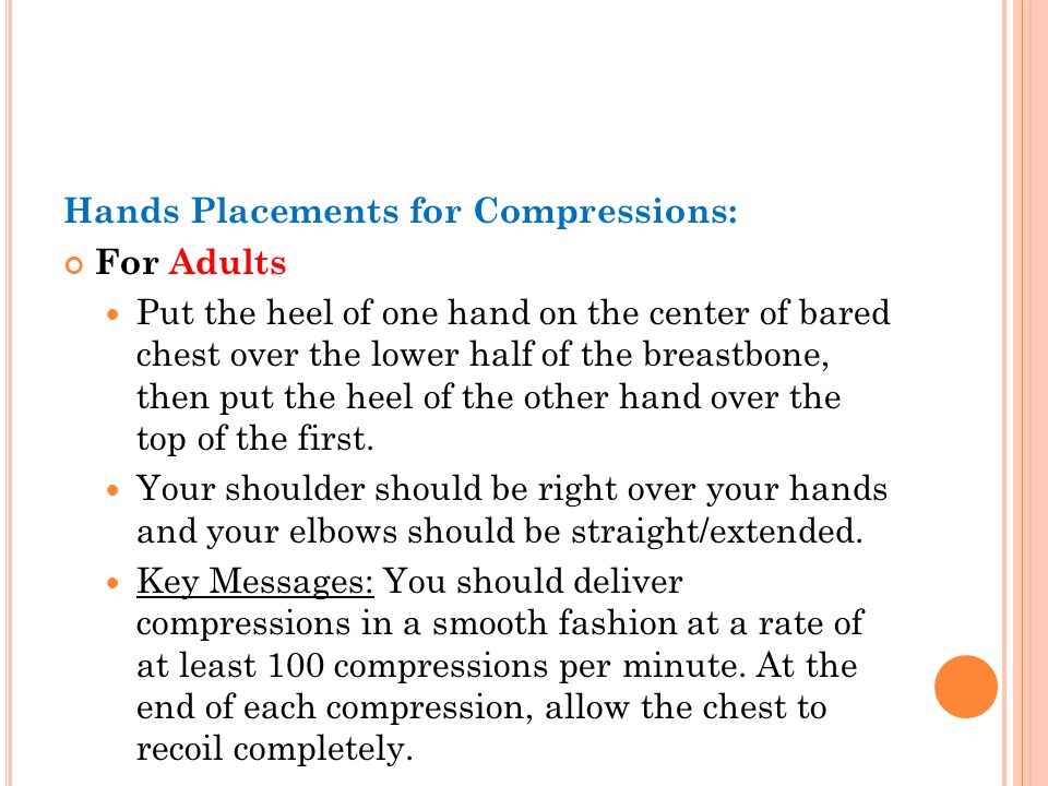 Hands Placements for Compressions: