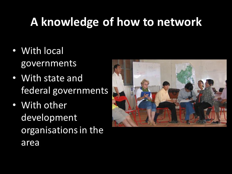 A knowledge of how to network
