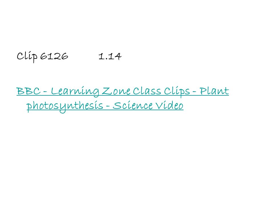 Clip BBC - Learning Zone Class Clips - Plant photosynthesis - Science Video