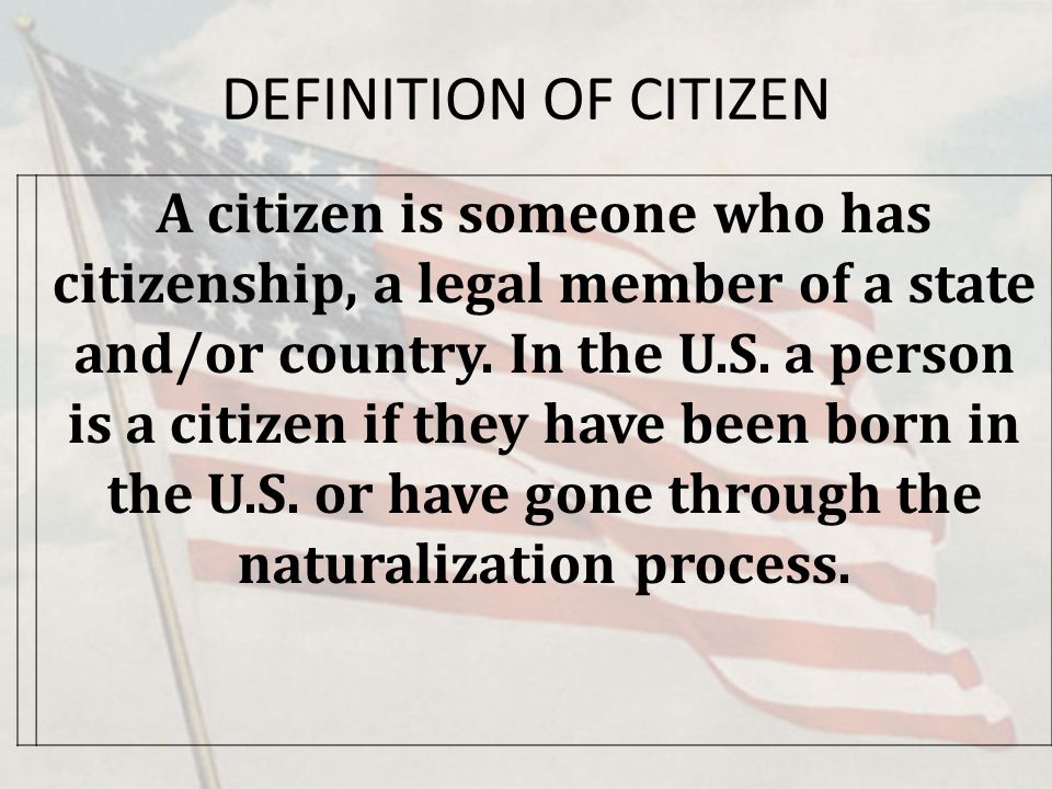 CITIZENSHIP . Define the term “citizen,” and identify legal means  of becoming a . citizen. - ppt download