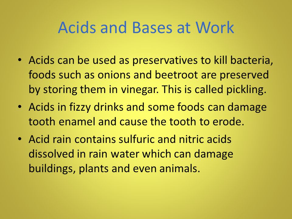 Acids and Bases at Work