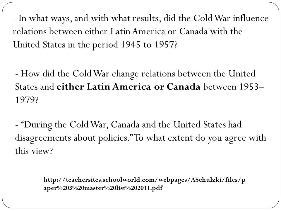 Canada And The Cold War Ppt Video Online Download