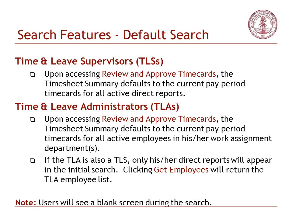 Search Features - Default Search