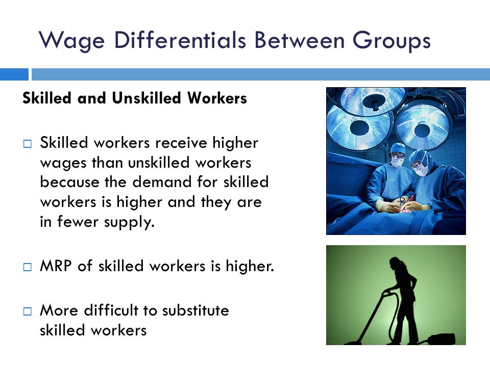 Wage Differentials Between Groups