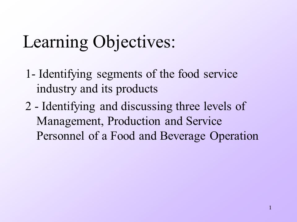 operations management in food industry