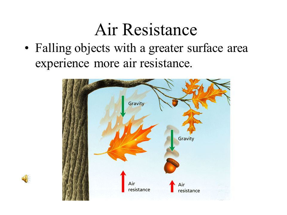 - Friction and Gravity Air Resistance.