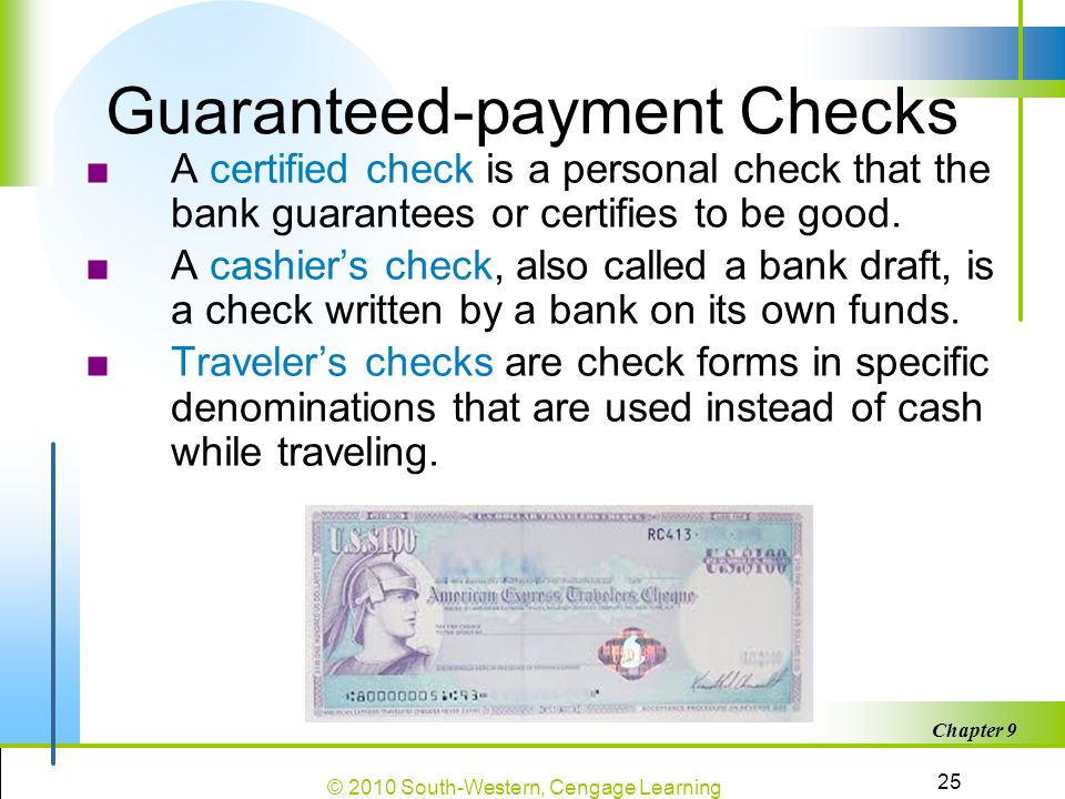 Guaranteed-payment Checks