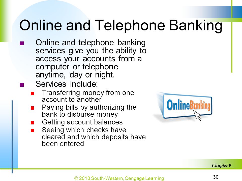 Online and Telephone Banking