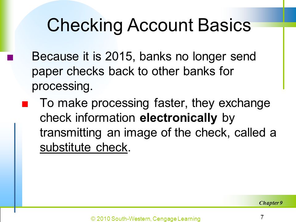 Checking Account Basics