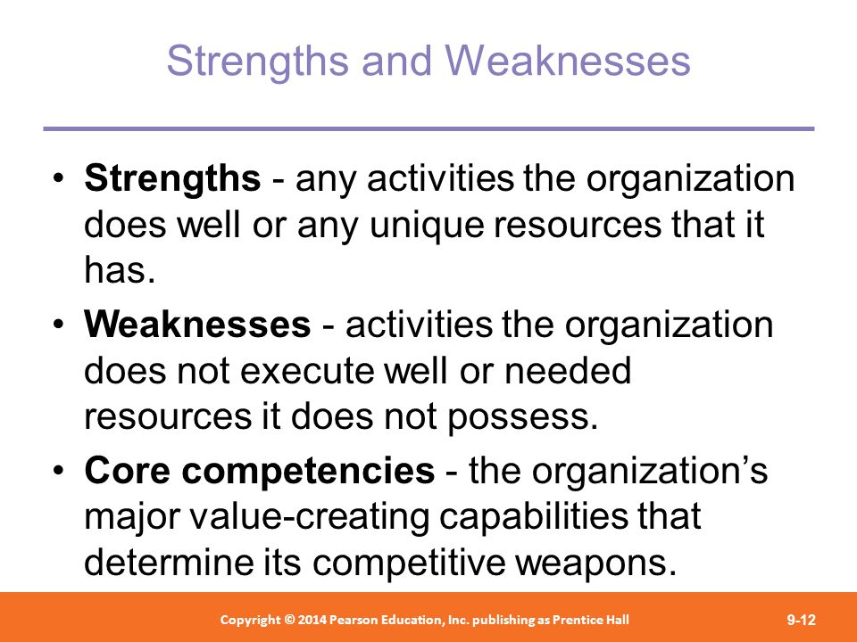 Strengths and Weaknesses