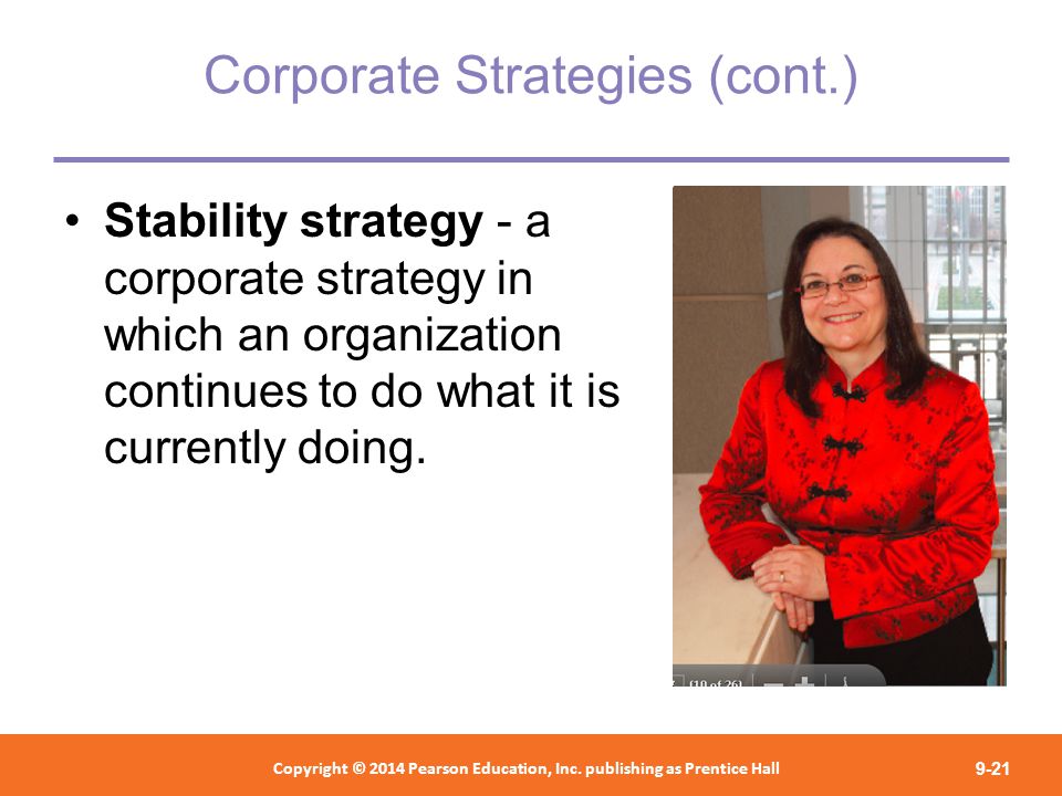 Corporate Strategies (cont.)
